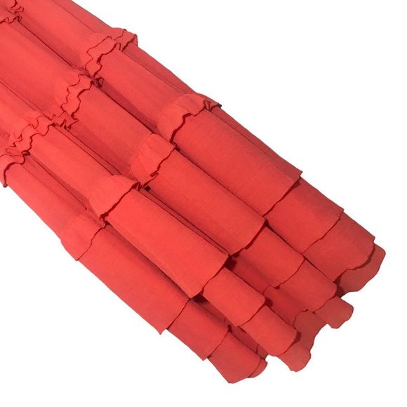 TULAROSA Tinsley Tiered Crepe Maxi Dress In Coral Size XXS - Picture 4 of 13